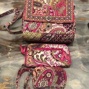 Vera Bradley bag, LG zip wallet and small wallet!